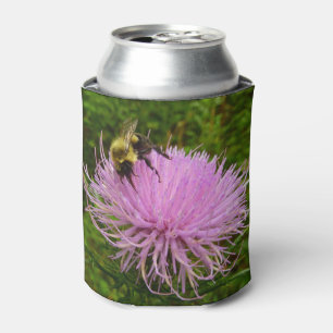 Rafraîchisseur Pour Canette Abeille sur Fleur de Chardon Nature