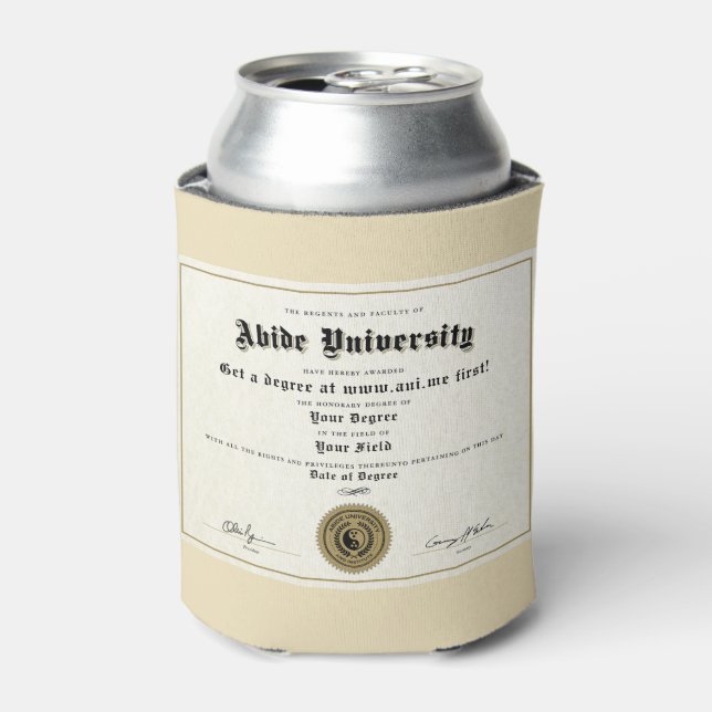 Rafraîchisseur Pour Canette Abide Université Diplôme Can Cooler (Can devant)