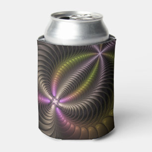 Rafraîchisseur Pour Canette Abstrait brillant Trippy coloré 3D Fractal Art