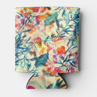 Rafraîchisseur Pour Canette Abstrait fleuri : herbes, fleurs motif.