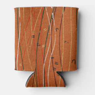Rafraîchisseur Pour Canette Abstrait japonais Wavy Red Stripes