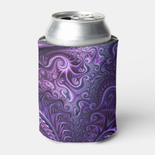 Rafraîchisseur Pour Canette Abstrait Lilac coloré et violet Motif spiral