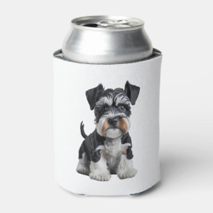 Rafraîchisseur Pour Canette Adorable HD miniature Schnauzer Portrait de chiot