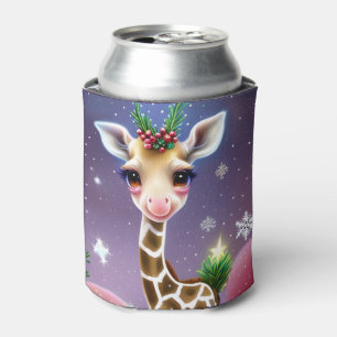 Rafraîchisseur Pour Canette Adorable Imaginaire bébé Giraffe avec Holly