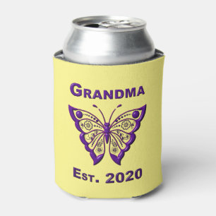 Rafraîchisseur Pour Canette Adorable papillon grand-mère "Est 2020"