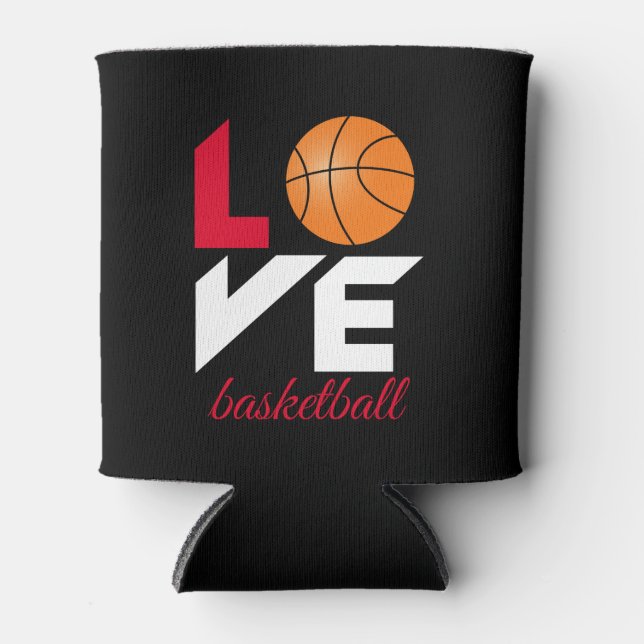 Rafraîchisseur Pour Canette Aimer le basket-ball (Devant)