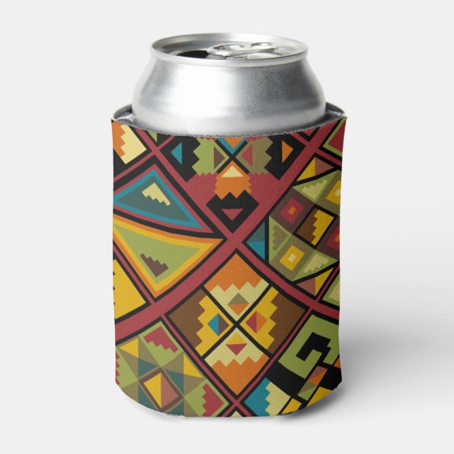 Rafraîchisseur Pour Canette Ajouter Votre Nom Earth Tone Tribal (Can devant)