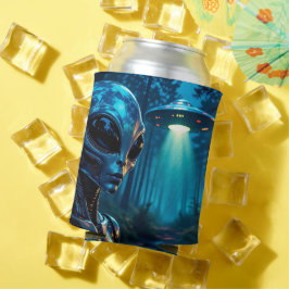 Rafraîchisseur Pour Canette Alien et OVNI hyper réaliste dans la forêt