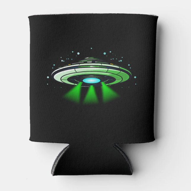 Rafraîchisseur Pour Canette Alien OVNI enlèvement vaisseau spatial fête d'anni (Devant)