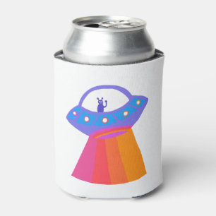 Rafraîchisseur Pour Canette Alien Whimsical UFO Rainbow PERSONNALISER IT
