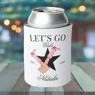 Rafraîchisseur Pour Canette Allons-y Filles Cowgirl personnalisée Bachelorette