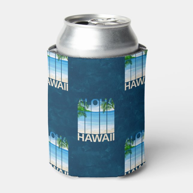 Rafraîchisseur Pour Canette Aloha Hawaii Iles d'été (Can devant)
