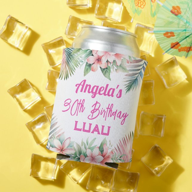 Rafraîchisseur Pour Canette Aloha Luau Tropical Adulte Anniversaire (Été in situ)