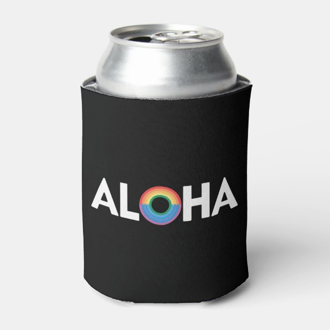 Rafraîchisseur Pour Canette Aloha Rainbow Island Hawaii Pride LGBTQ (Can devant)