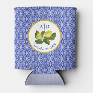 Rafraîchisseur Pour Canette Amalfi Coast I Italian Lemon & Blue Tile Mongram