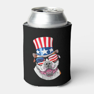 Rafraîchisseur Pour Canette American Bulldog USA Drapeau Casquette lunettes 4