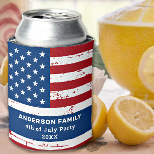 Rafraîchisseur Pour Canette American Flag Personnalisé USA 4 juillet Party
