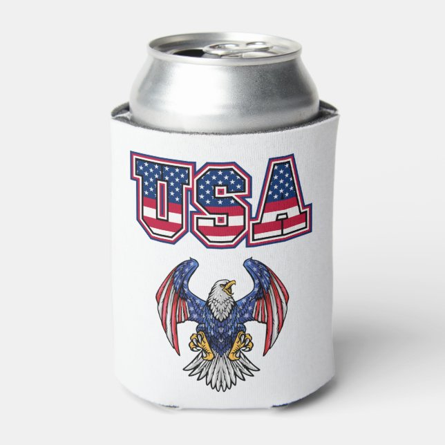 Rafraîchisseur Pour Canette American Pride USA Shield Personnalisé (Can devant)