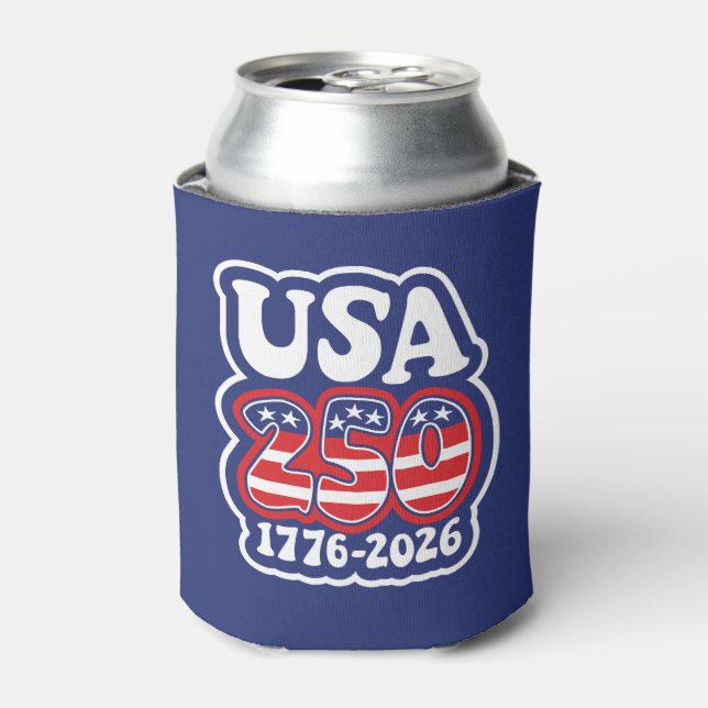 Rafraîchisseur Pour Canette America's 250th Birthday - Groovy USA 250 (Can devant)