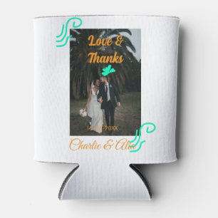 Rafraîchisseur Pour Canette Amour & merci mariage couple photo moderne ajouter