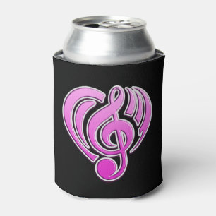 Rafraîchisseur Pour Canette Amour Musical Vibrations Rose Musique Note DJ