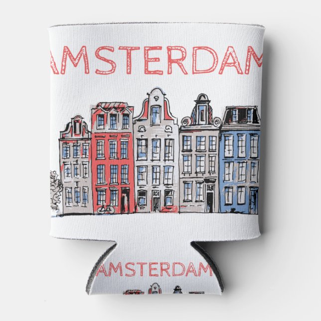 Rafraîchisseur Pour Canette Amsterdam Holland Leaning Houses (Devant)