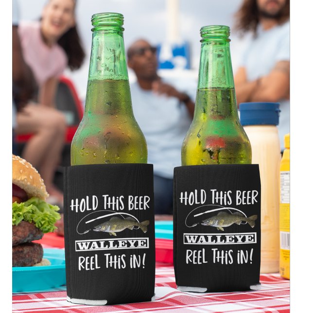 Rafraîchisseur Pour Canette Amusant jeu de pêche au walleye de bière (Créateur téléchargé)