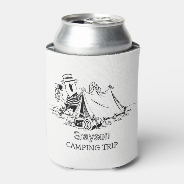Rafraîchisseur Pour Canette Amusant Tente Rustique Camper Voyage de camping Pe (Can devant)