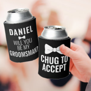 Rafraîchisseur Pour Canette Amusante Groomsman Mariage Bro Proposition Bière n