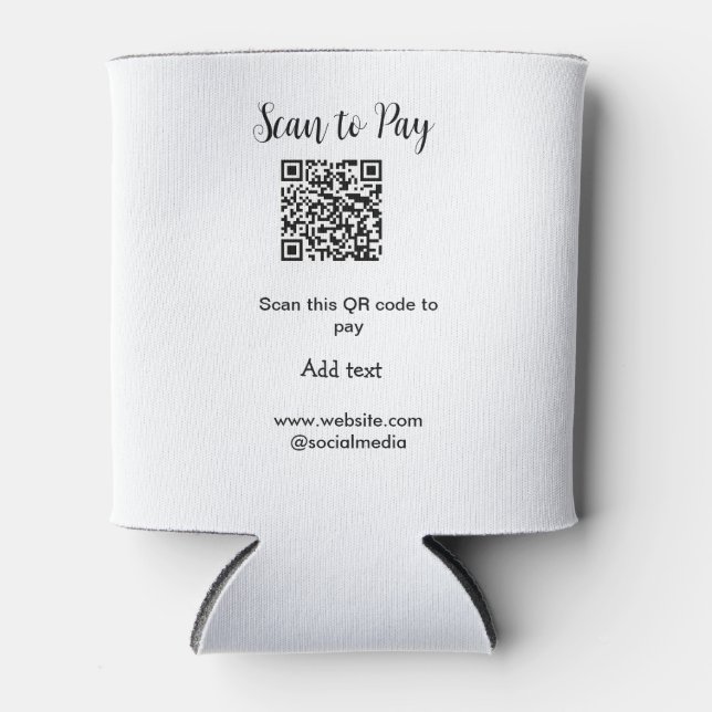 Rafraîchisseur Pour Canette Analyser pour payer scanner code QR ajouter des dé (Devant)