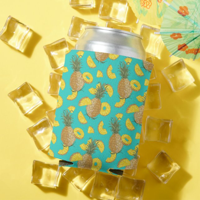 Rafraîchisseur Pour Canette Ananas En Couleur Turquoise (Été in situ)