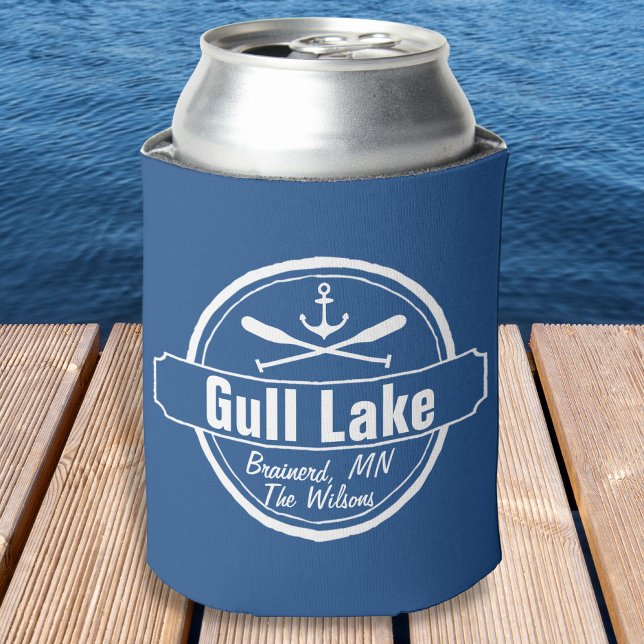 Rafraîchisseur Pour Canette Ancrage de Gull Lake Minnesota, ville de pagaies e (Créateur téléchargé)