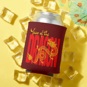 Rafraîchisseur Pour Canette Année de l'or rouge Dragon
