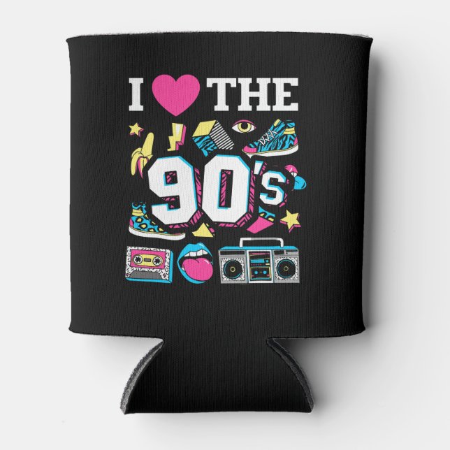 Rafraîchisseur Pour Canette Années 90 I Heart the Nineties (Devant)