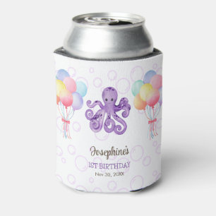 Rafraîchisseur Pour Canette Anniversaire de enfant de bulle violet Octopus