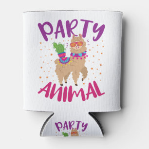 Rafraîchisseur Pour Canette Anniversaire de la fête animalière Llama Bachelo