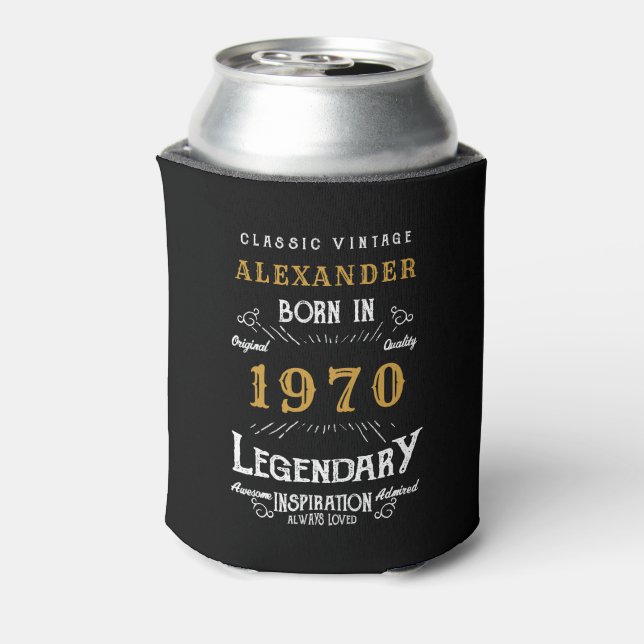 Rafraîchisseur Pour Canette Anniversaire personnalisé 1970 Ajouter Votre Nom L (Can Dos)