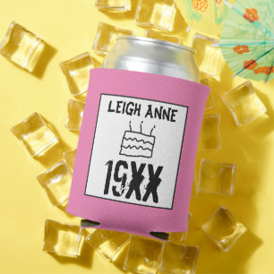 Rafraîchisseur Pour Canette Anniversaire Personnaliser Né sur mesure Date Ann