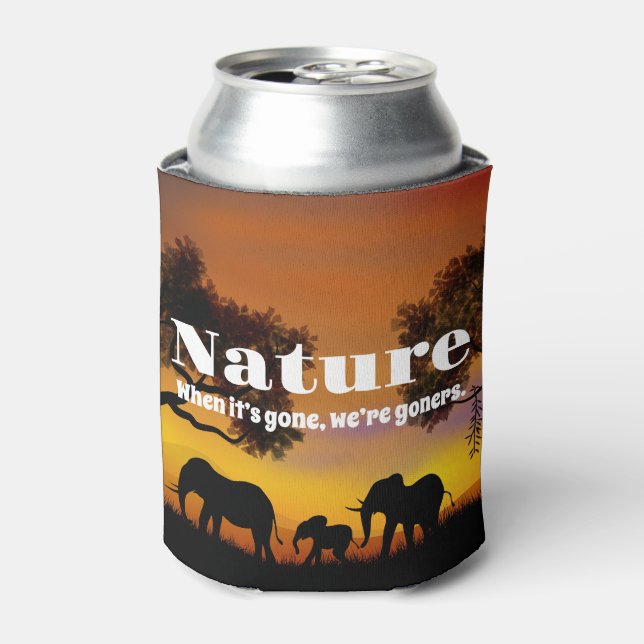 Rafraîchisseur Pour Canette Apprécier la nature et les éléphants (Can devant)