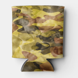 Rafraîchisseur Pour Canette Aquarelle Abstraite : Teinture de camouflage