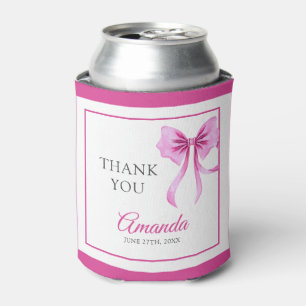 Rafraîchisseur Pour Canette Aquarelle Coquette Rose Bow Sweet 16 Anniversaire