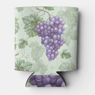 Rafraîchisseur Pour Canette Aquarelle de raisins, Motif sans arôme de fruits.
