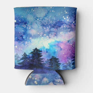 Rafraîchisseur Pour Canette Aquarelle Espace Art : Ciel de nuit