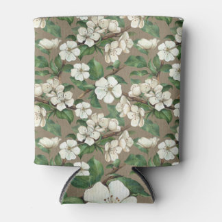 Rafraîchisseur Pour Canette Aquarelle Fleurs Apple : Motif Vintage.