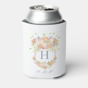 Rafraîchisseur Pour Canette Aquarelle Floral Garden Party Crest