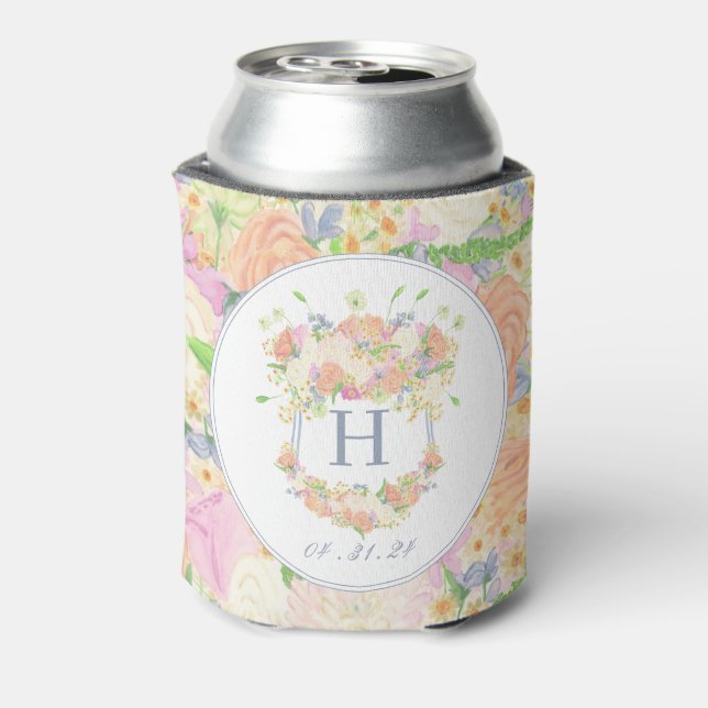 Rafraîchisseur Pour Canette Aquarelle Floral Garden Party Crest (Can Dos)