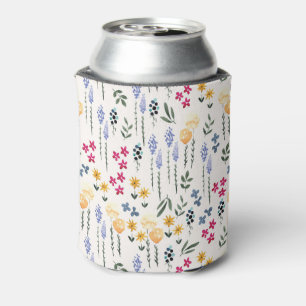 Rafraîchisseur Pour Canette Aquarelle printanière Botanique floraison sans joi