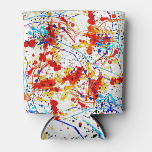 Rafraîchisseur Pour Canette Aquarelle Spots Motif Arrière - plan blanc