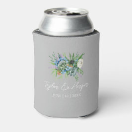 Rafraîchisseur Pour Canette Aquarelle Succulent bouquet floral Mariage Boho
