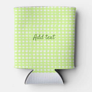 Rafraîchisseur Pour Canette Aquarelle vert plaid ginham personnalisé ajouter t